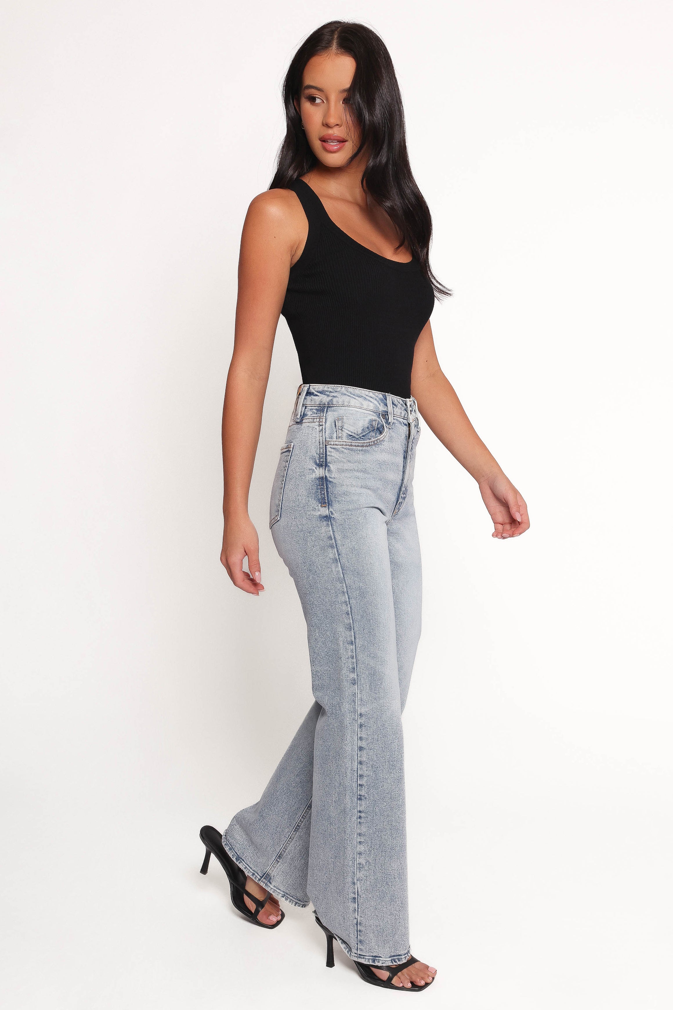 Petal and Pup USA BOTTOMS Jolene Wide Leg Jeans - Peace