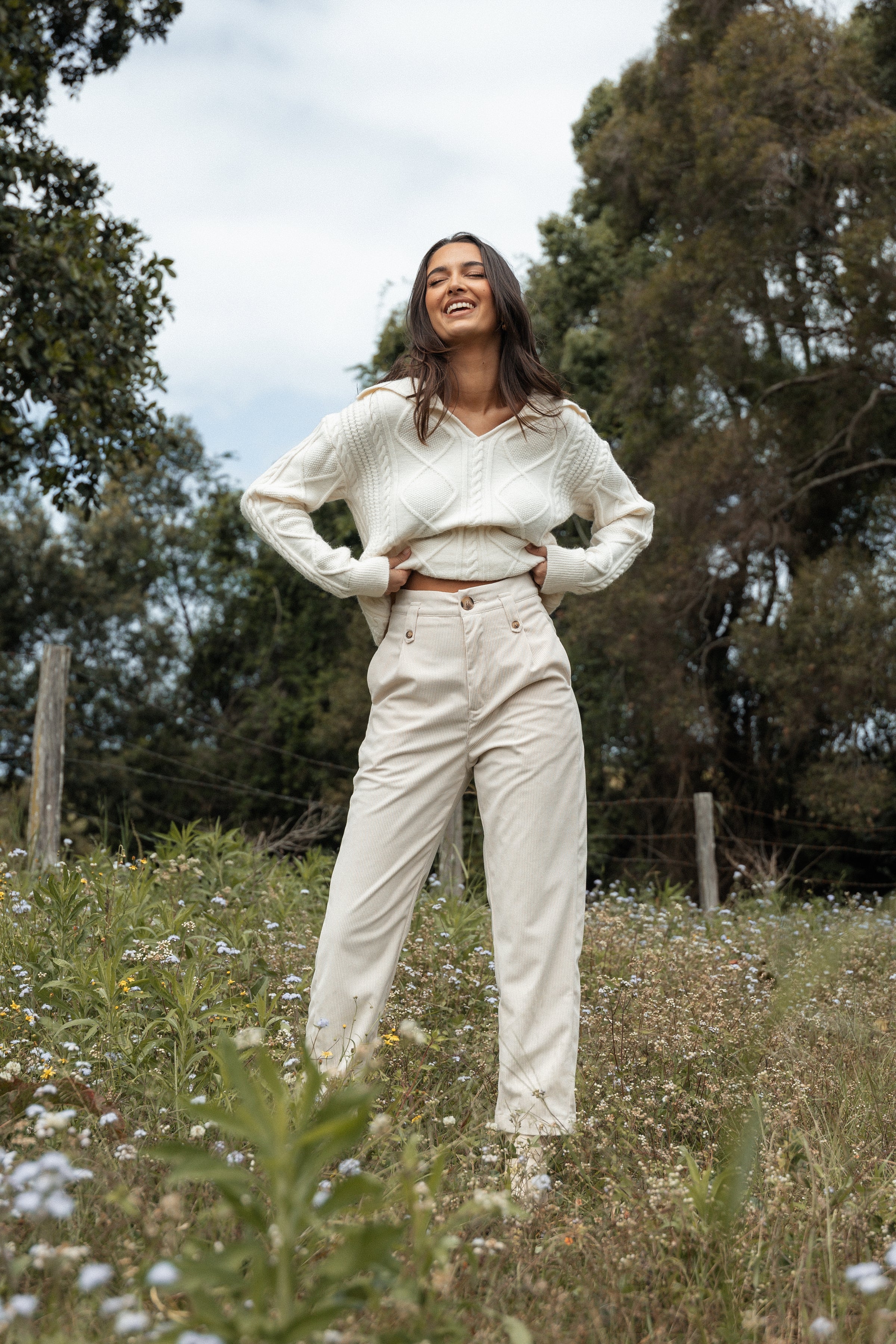 Petal and Pup USA BOTTOMS Jones Cord Pant - Cream