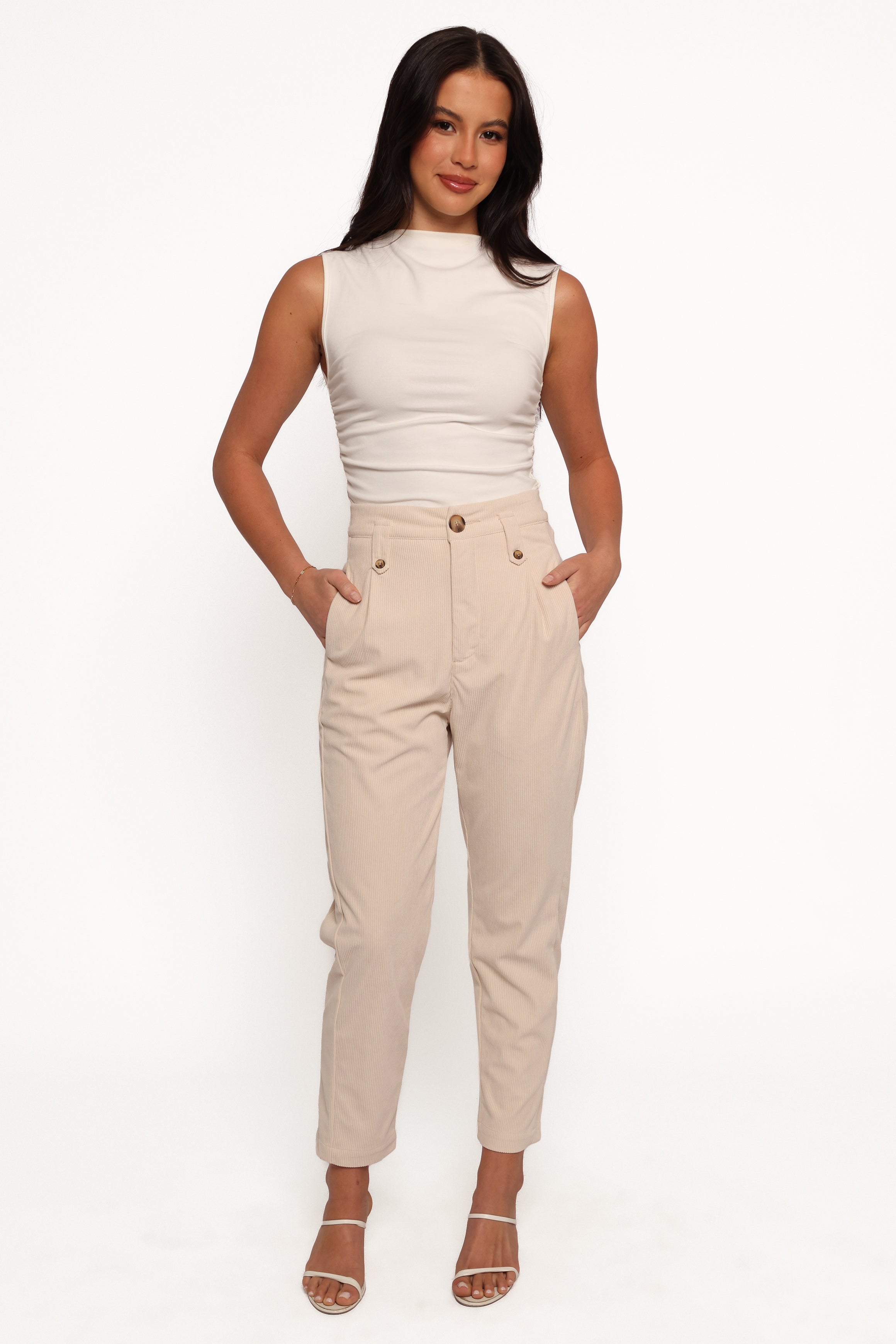 Petal and Pup USA BOTTOMS Jones Cord Pant - Cream