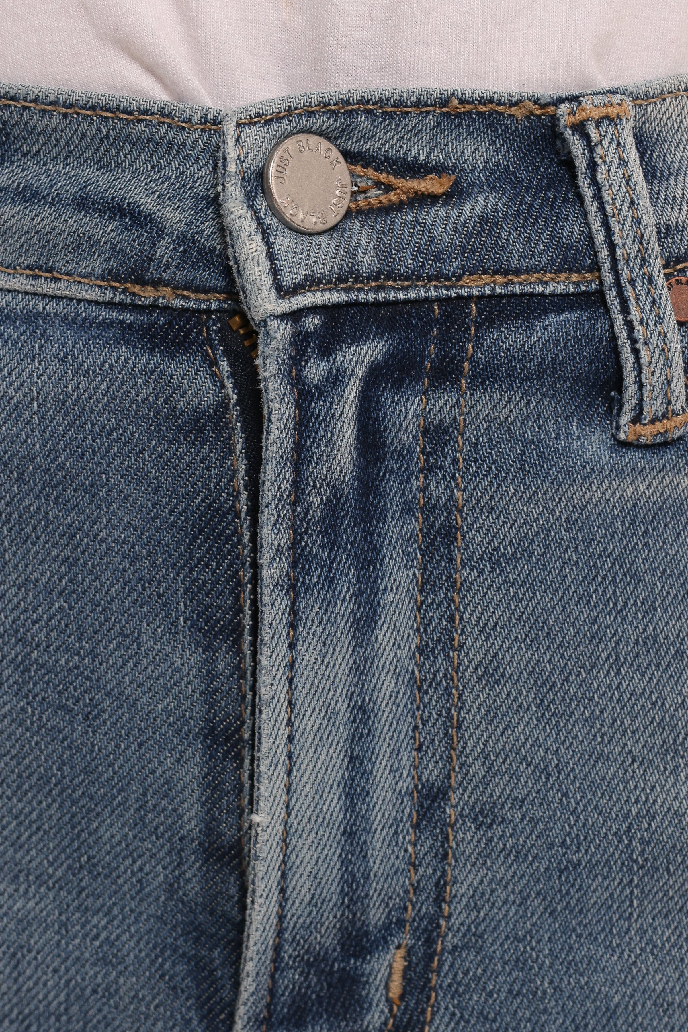 Petal and Pup USA BOTTOMS Just Black Distressed Slim Leg Jean - Light Denim