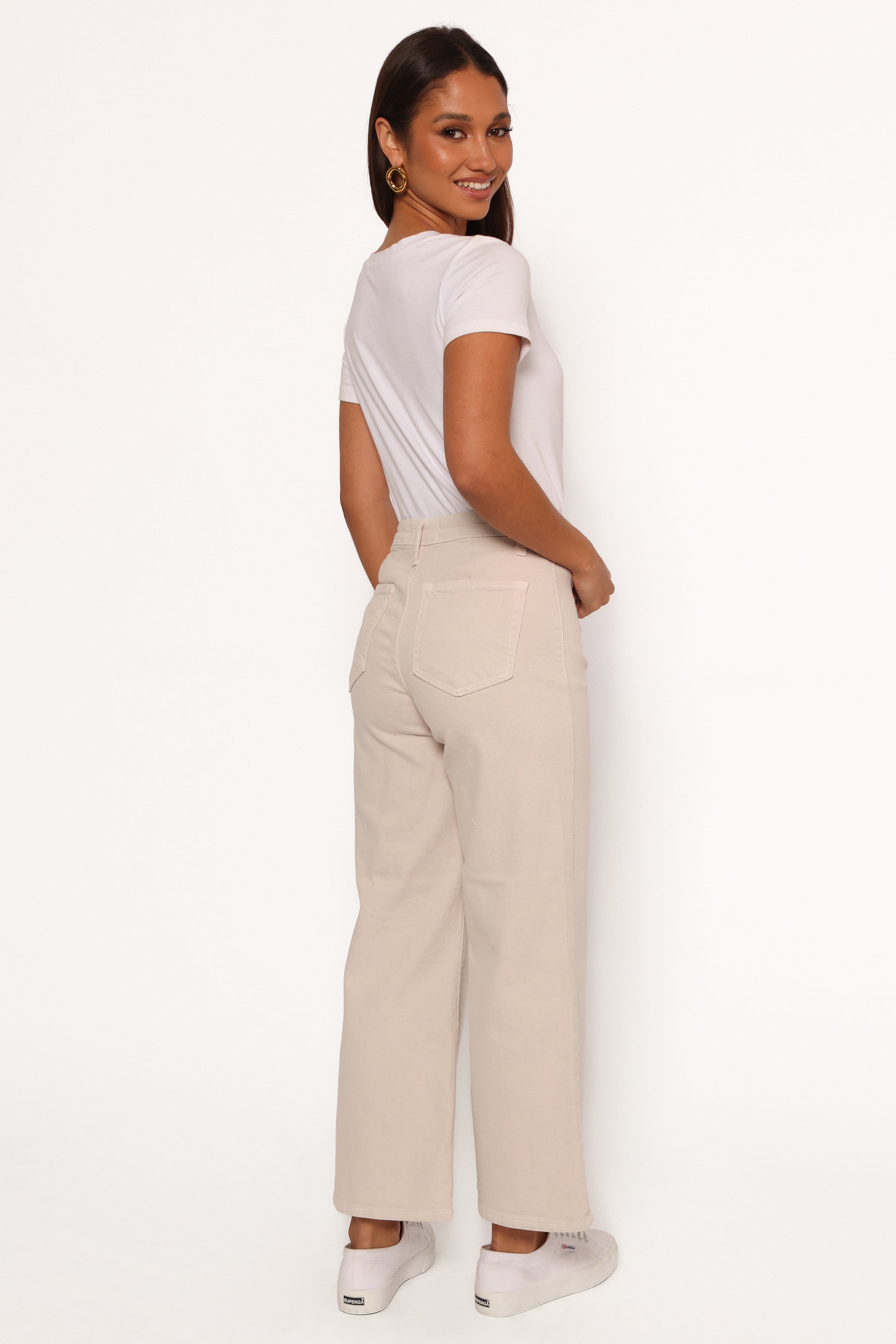 Petal and Pup USA BOTTOMS Just Black Trouser Wide Leg Jean - Supermoon