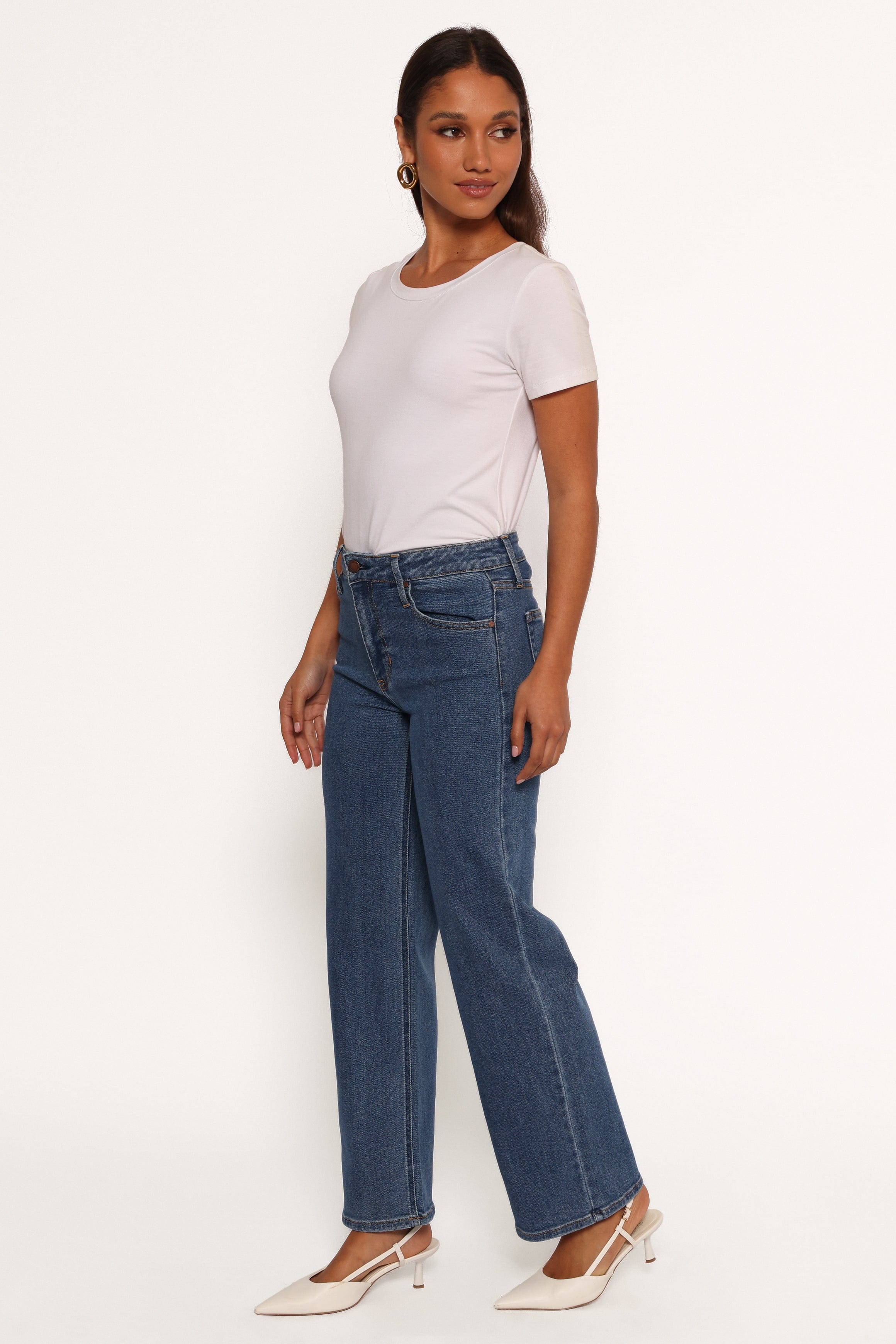 Petal and Pup USA BOTTOMS Just Black Uncut Straight Leg Jean - Dark Denim
