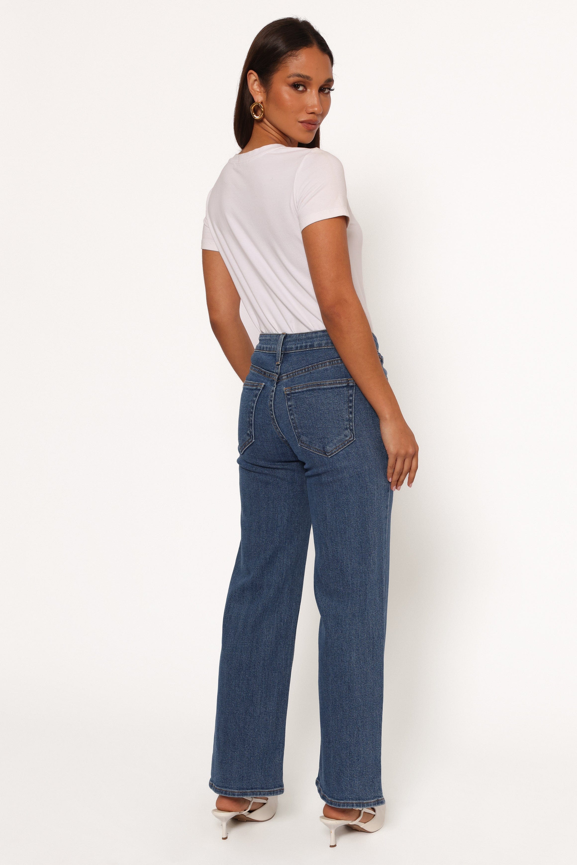 Petal and Pup USA BOTTOMS Just Black Uncut Straight Leg Jean - Dark Denim
