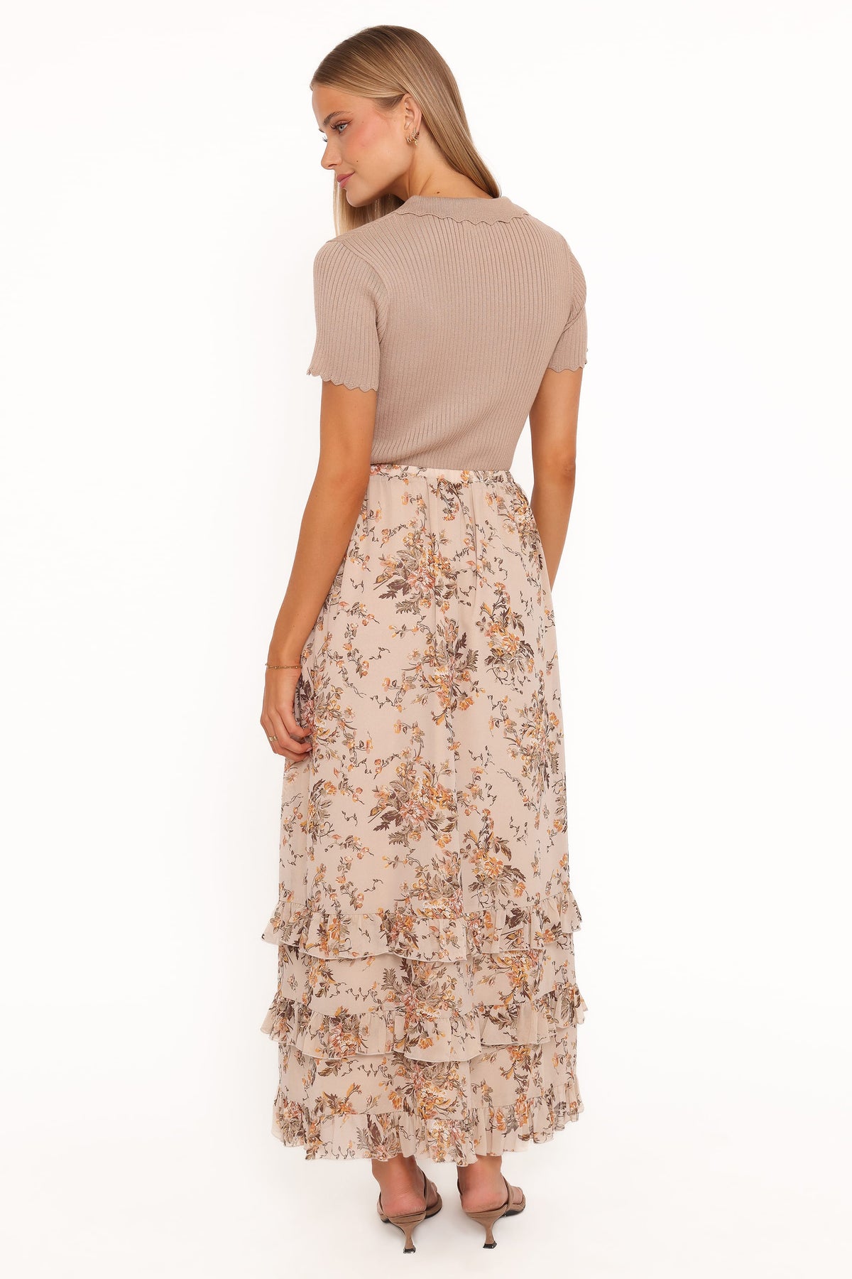 Petal and Pup USA BOTTOMS Kadie Maxi Skirt - Beige Floral