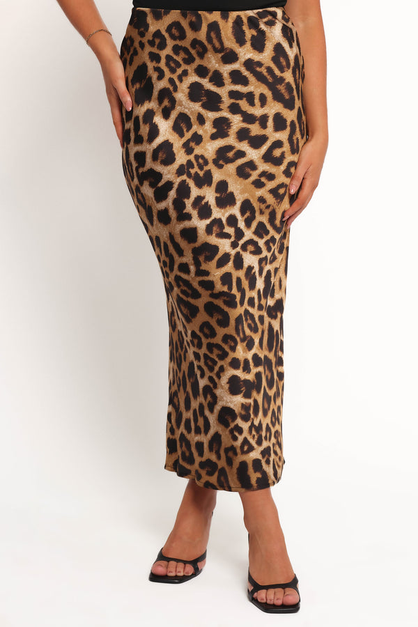 Petal and Pup USA BOTTOMS Kaia Midi Skirt - Leopard