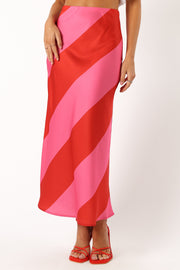 Petal and Pup USA BOTTOMS Kailey Midi Skirt - Red Pink