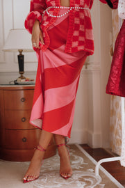 Petal and Pup USA BOTTOMS Kailey Midi Skirt - Red Pink