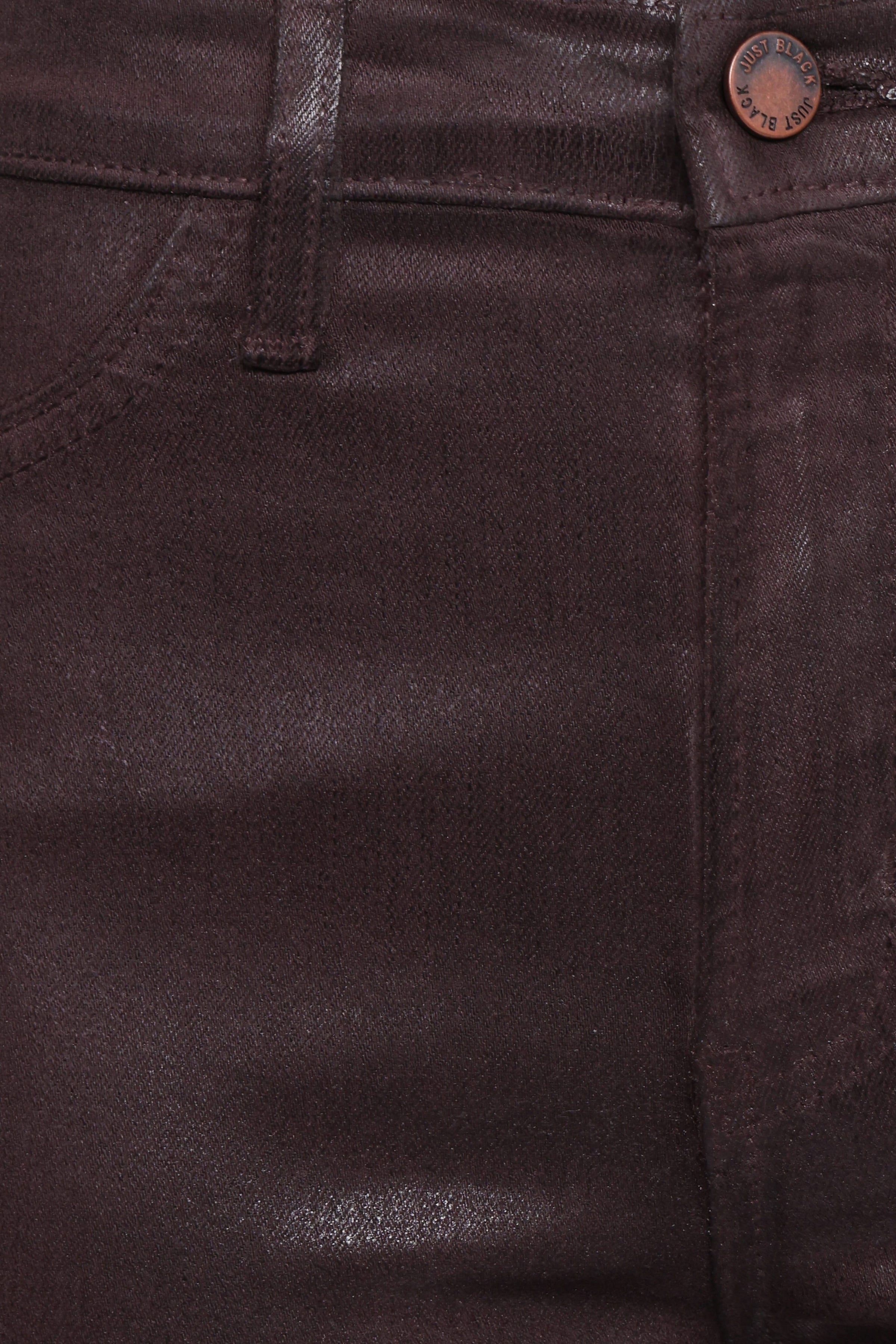 Petal and Pup USA BOTTOMS Kalindi Coated Cropped Bootcut Jean - Espresso