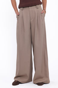 Petal and Pup USA BOTTOMS Kathryn Wide Leg Pant - Beige