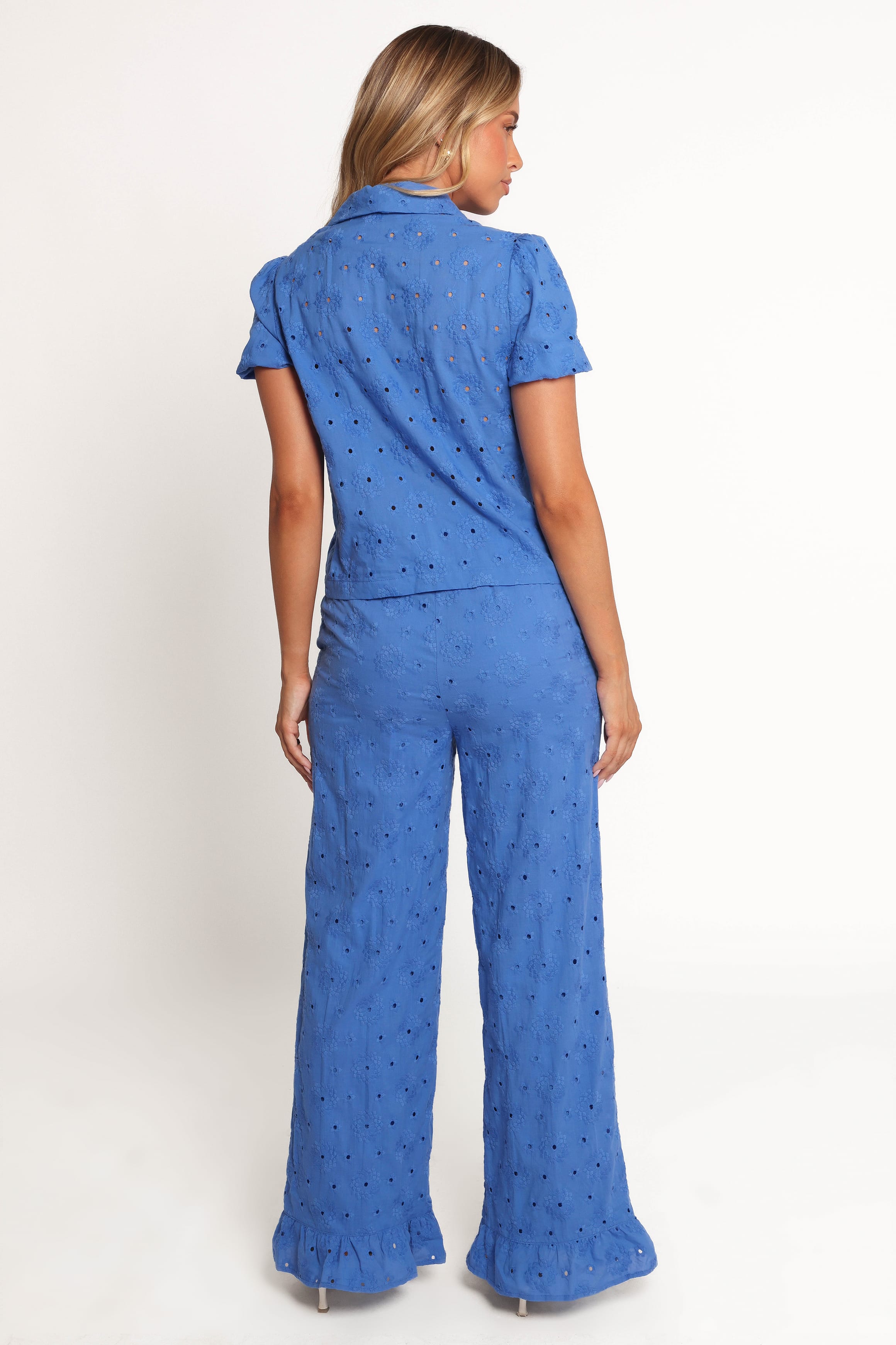 Petal and Pup USA BOTTOMS Katya Embroidered Pants - Cobalt (Hold for Amazon)