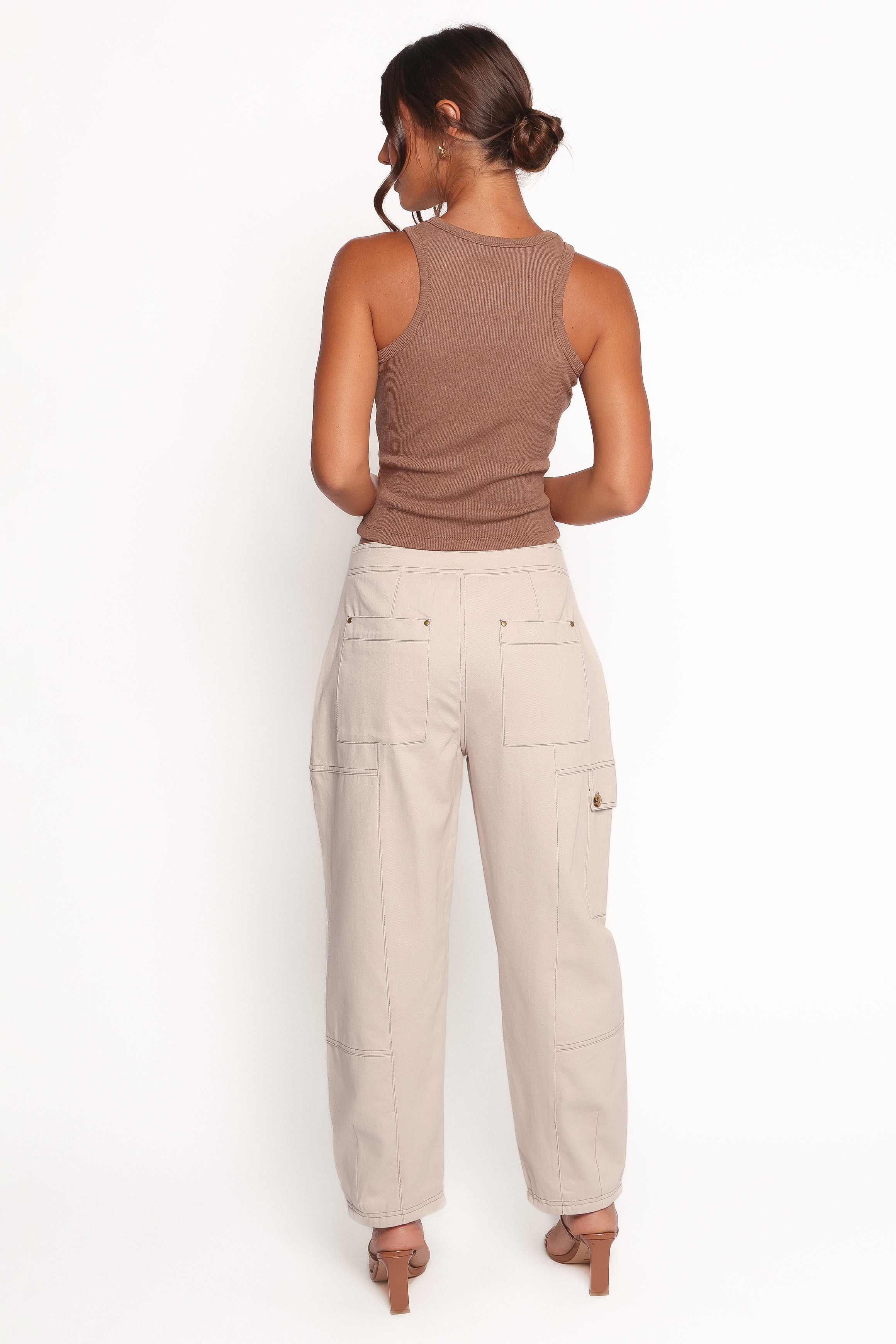 Petal and Pup USA BOTTOMS Kiah Cargo Pant - Ecru
