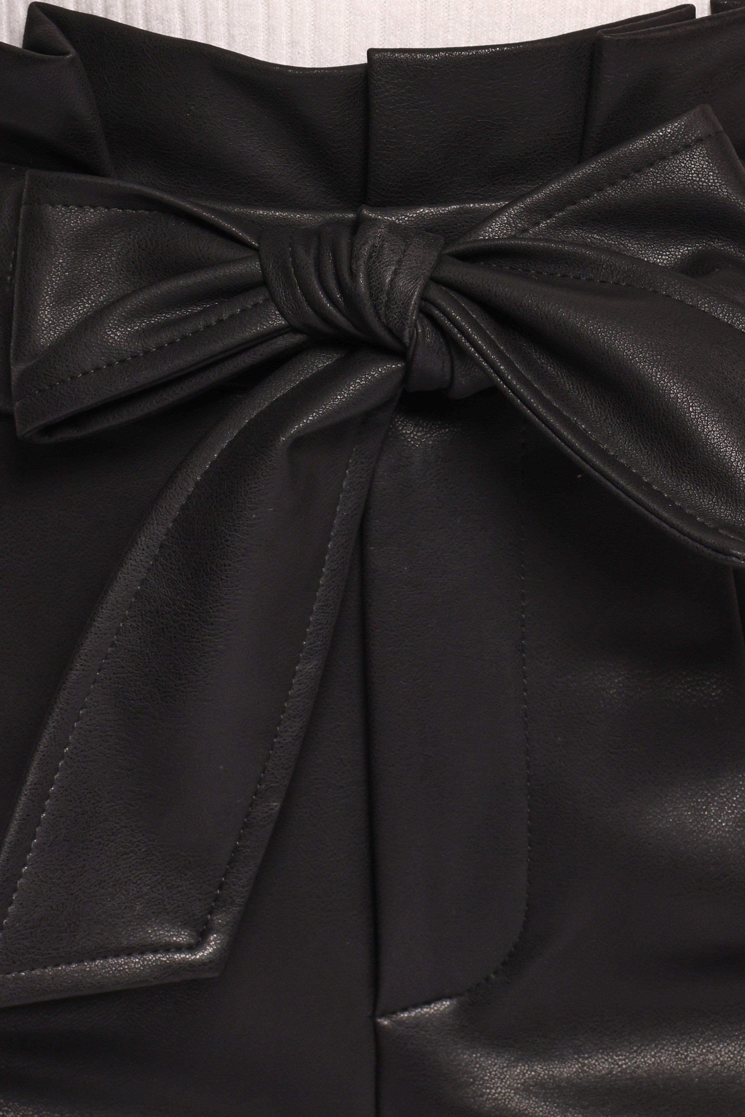 Petal and Pup USA BOTTOMS Kieran Faux Leather Pant - Black