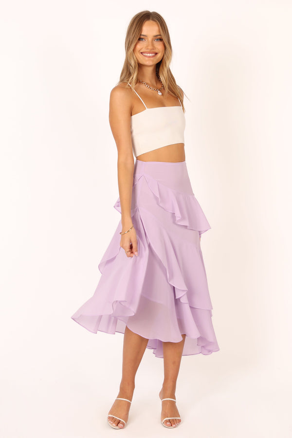 Petal and Pup USA BOTTOMS Kylen Frill Skirt - Lilac