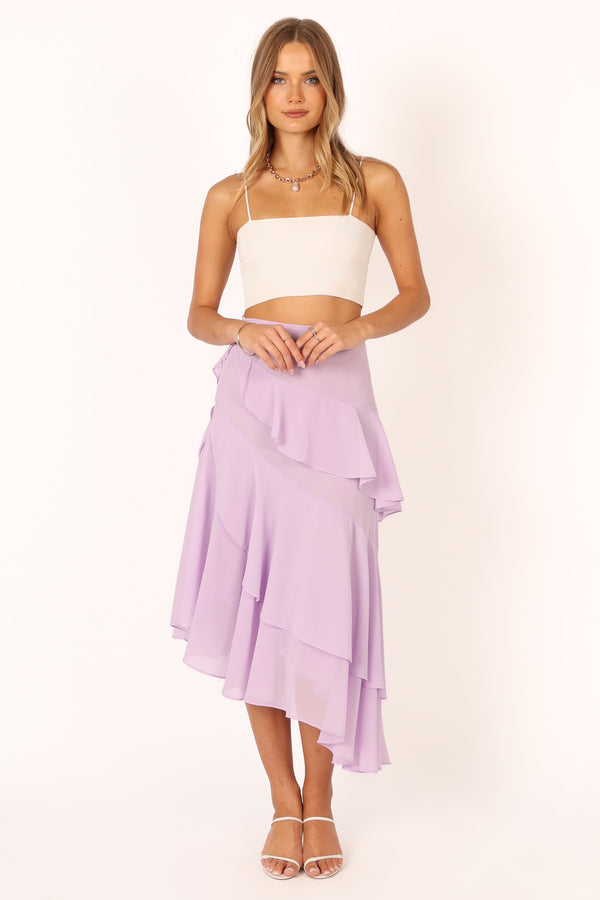 Petal and Pup USA BOTTOMS Kylen Frill Skirt - Lilac