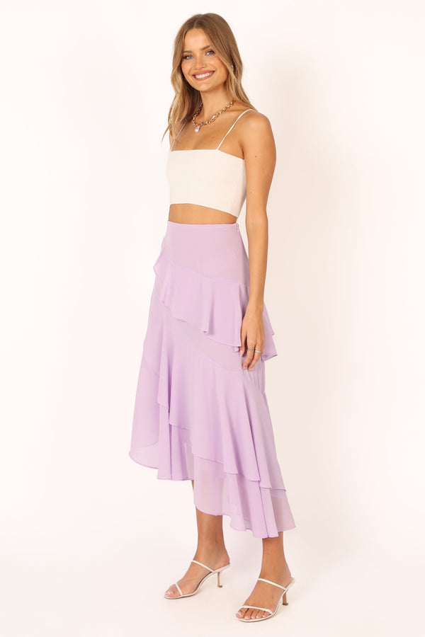 Petal and Pup USA BOTTOMS Kylen Frill Skirt - Lilac