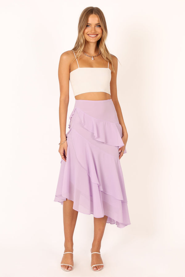 Petal and Pup USA BOTTOMS Kylen Frill Skirt - Lilac