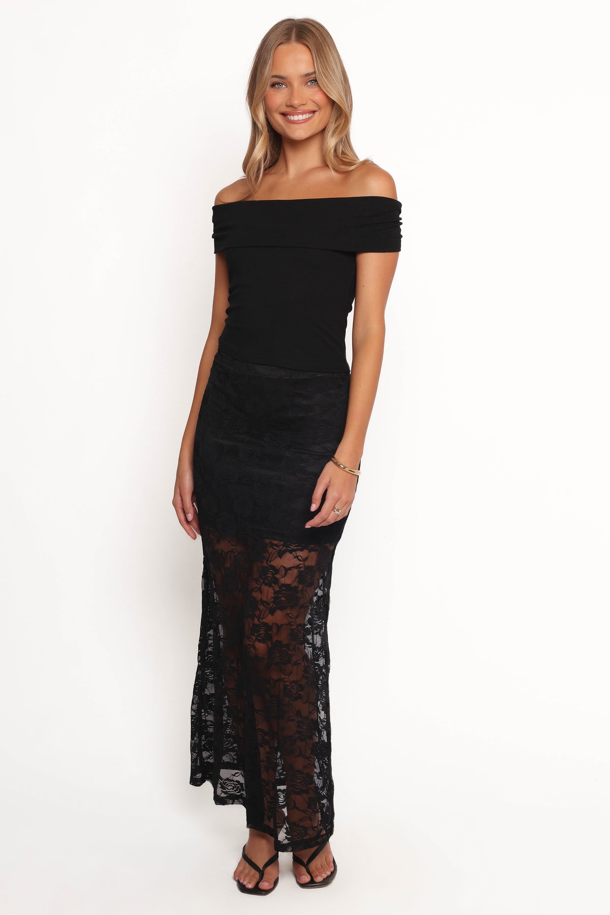 Petal and Pup Women's Laken Sheer Lace Maxi Skirt