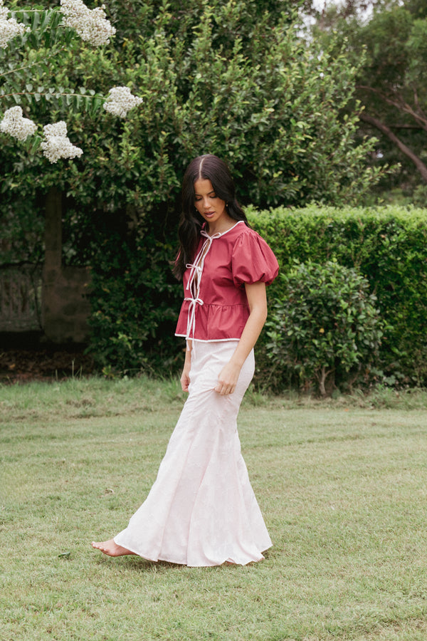 Petal and Pup USA BOTTOMS Larina Maxi Skirt - Pink