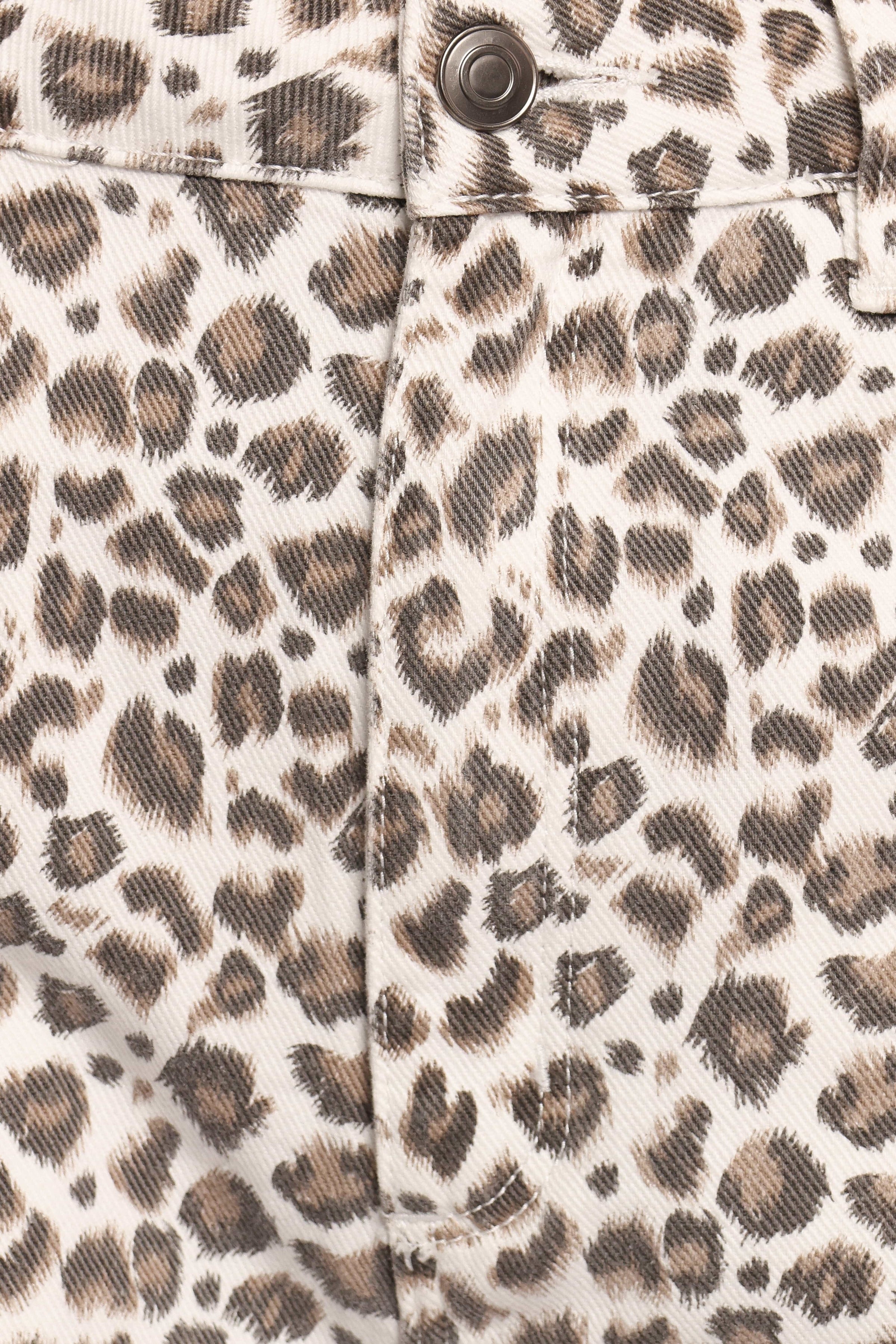 Petal and Pup USA BOTTOMS Leila Printed Wide Leg Jean - Leopard (Hold for Rack)