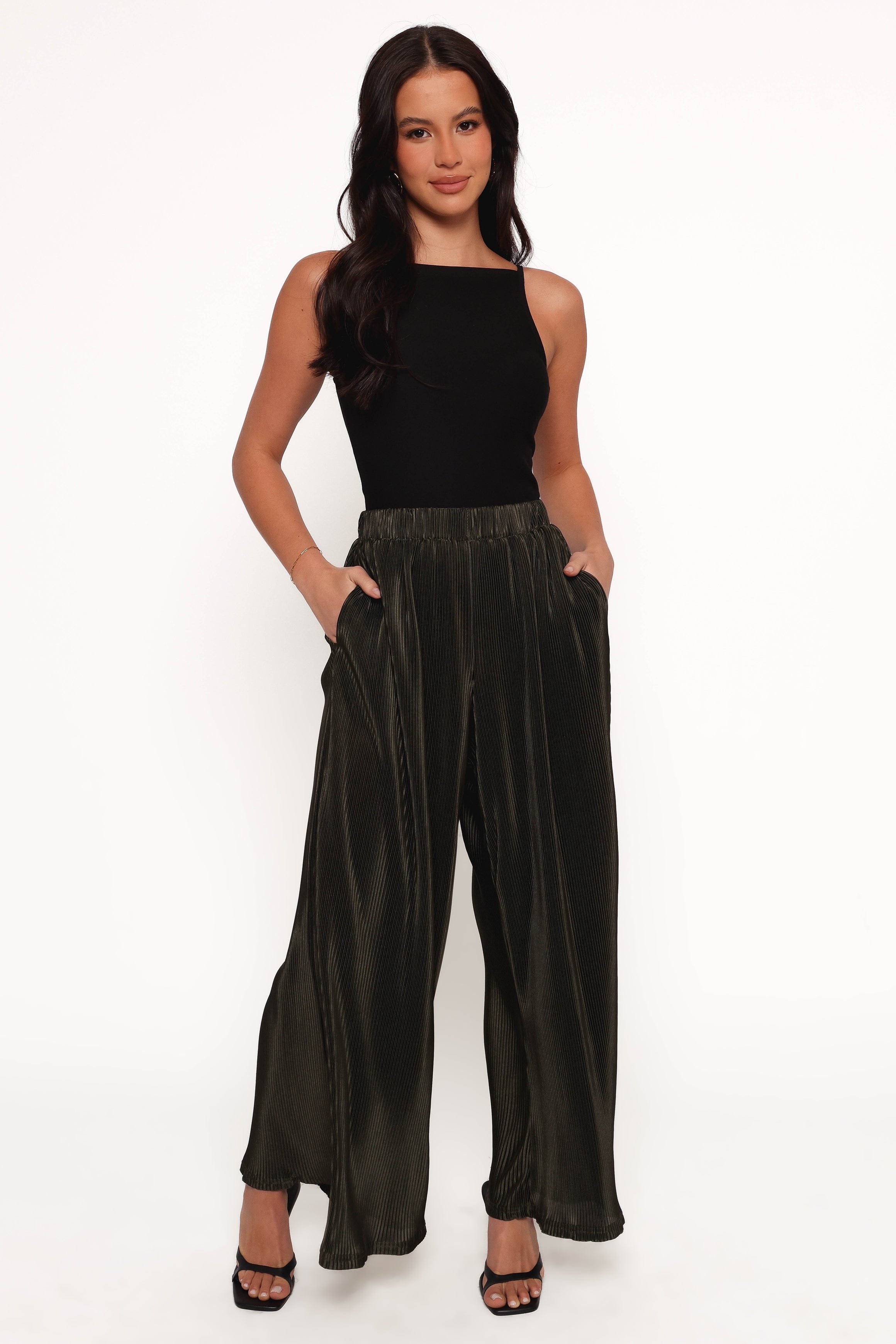Petal and Pup USA BOTTOMS Leria Wide Pant - Olive