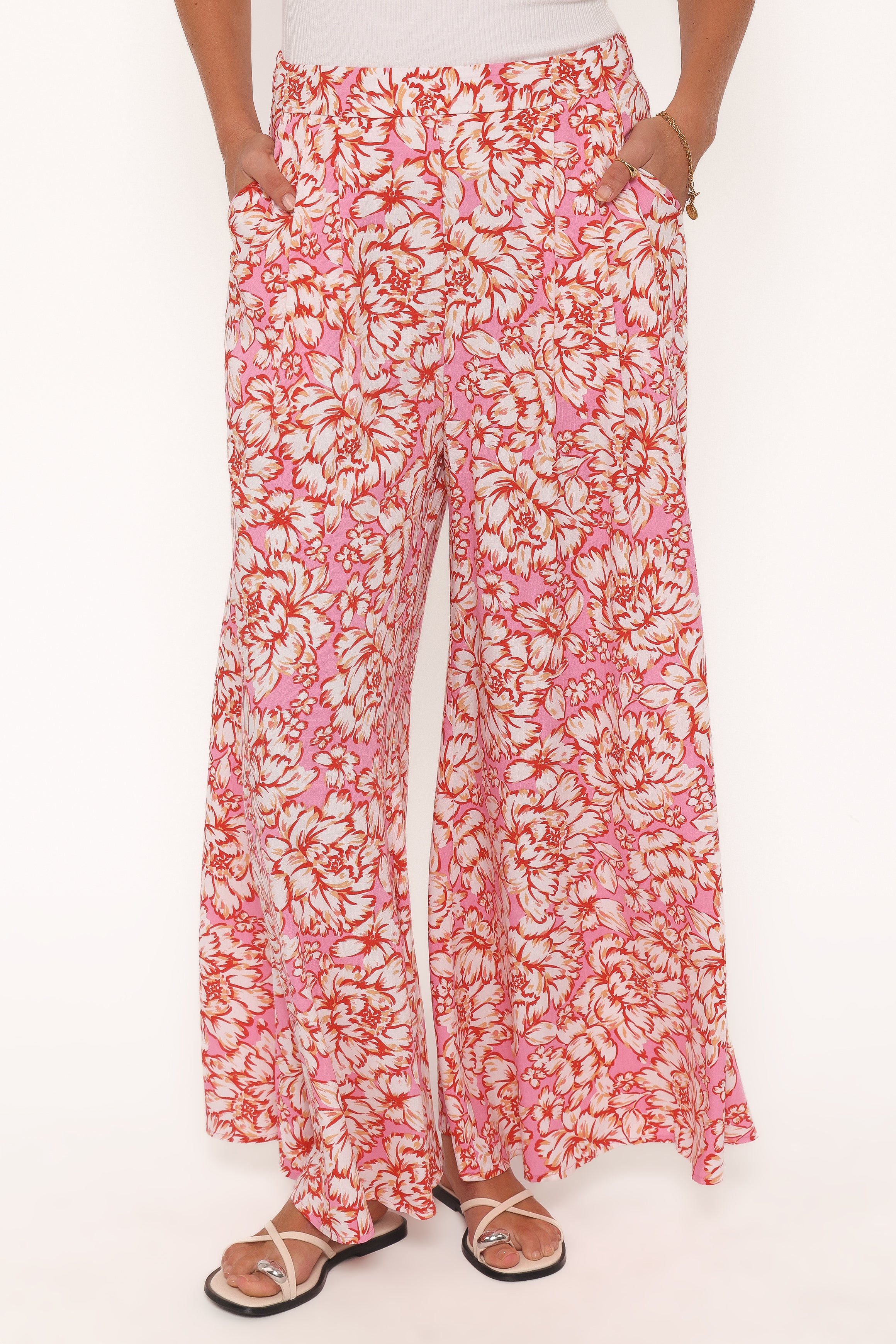 Petal and Pup USA BOTTOMS Lessie Pants - Pink Floral