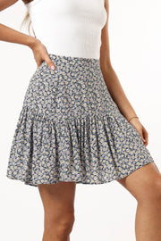 Petal and Pup USA BOTTOMS Lucinda Mini Skirt - Midnight Daisy