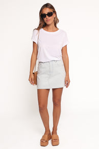 Petal and Pup USA BOTTOMS Malibu Mini Skirt - Blue Bell Stripe