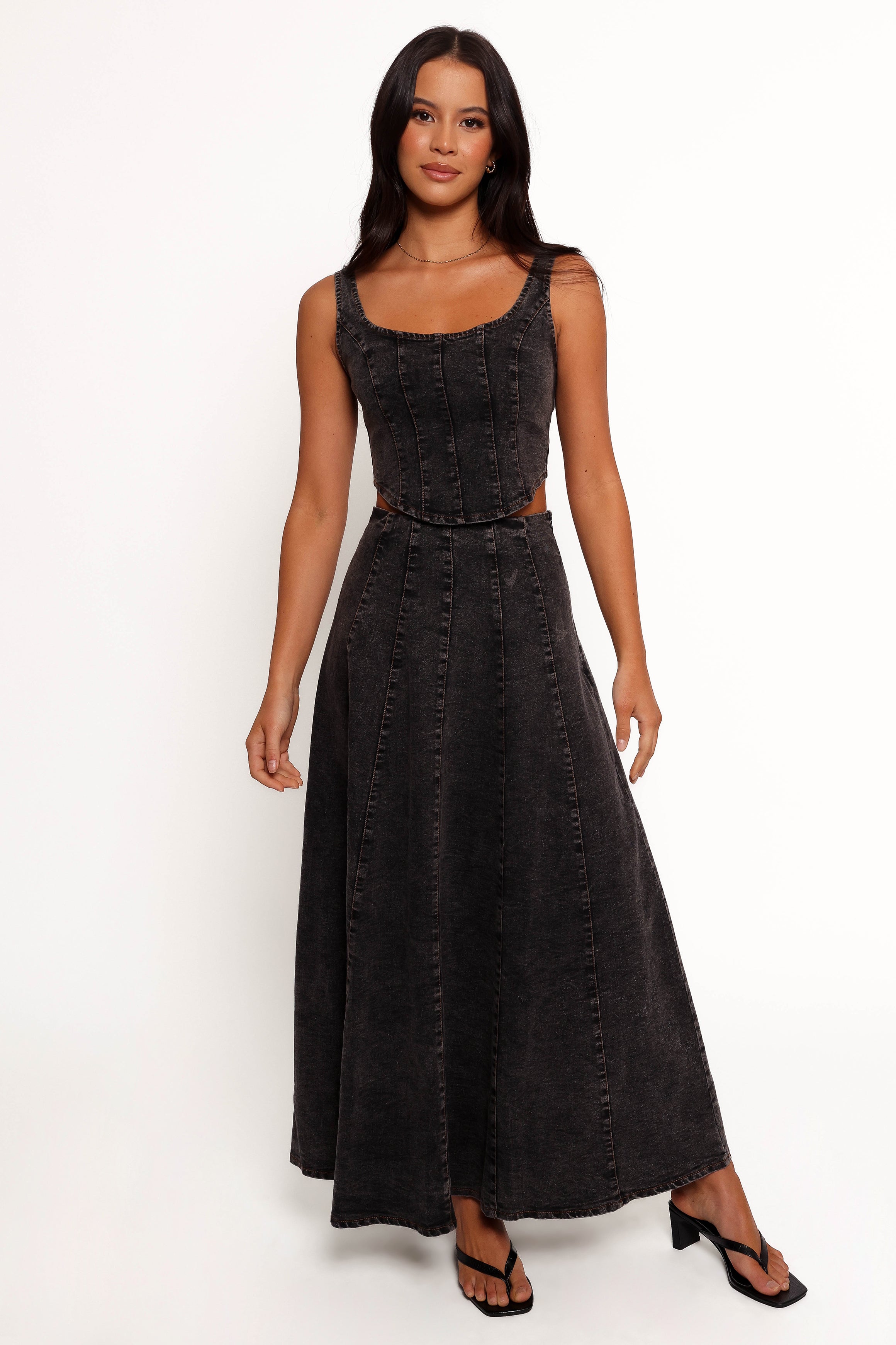 Petal and Pup USA BOTTOMS Mara Midi Skirt - Black