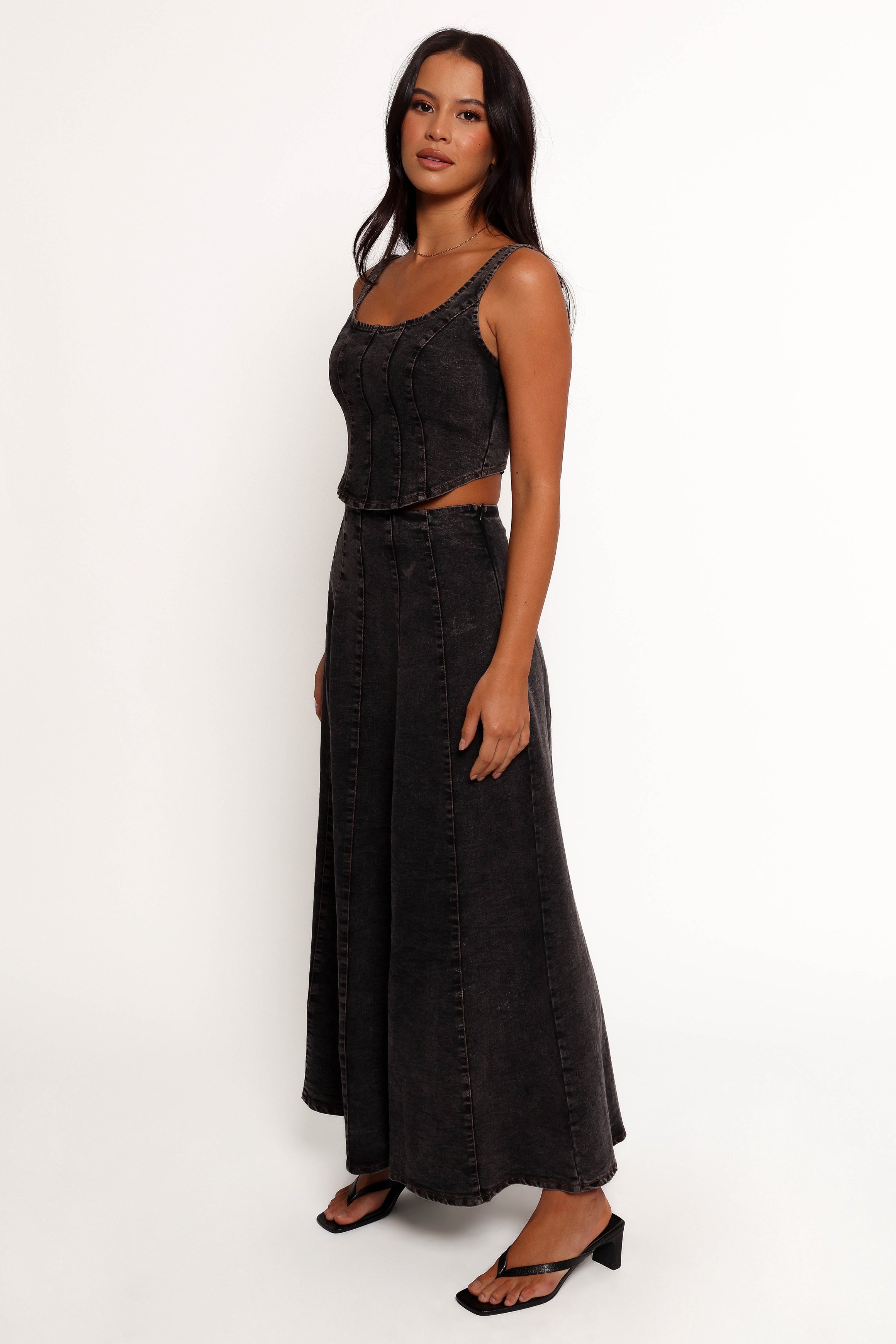 Petal and Pup USA BOTTOMS Mara Midi Skirt - Black