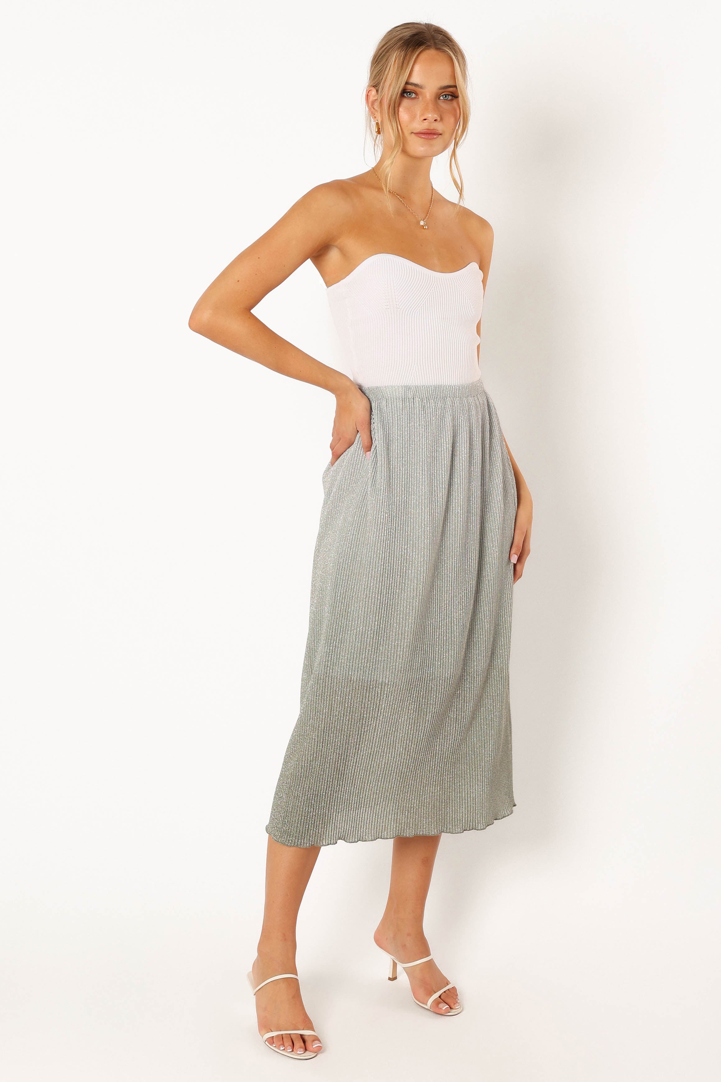 Petal and Pup USA BOTTOMS Margurita Gradient Midi Skirt - Aqua