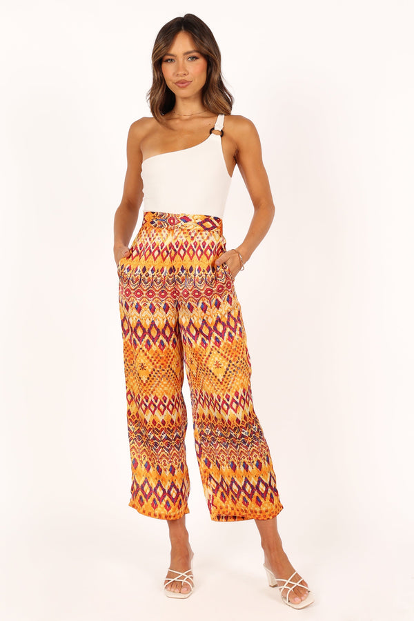 Petal and Pup USA BOTTOMS Marigold Wide Leg Pants - Tan