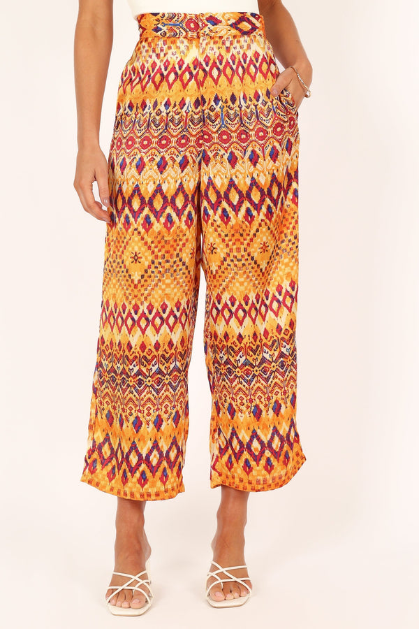 Petal and Pup USA BOTTOMS Marigold Wide Leg Pants - Tan