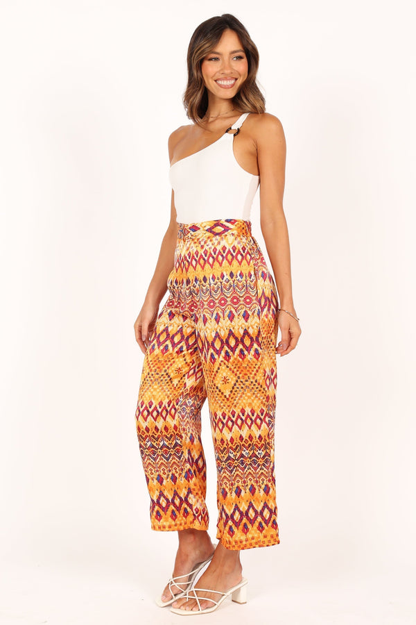 Petal and Pup USA BOTTOMS Marigold Wide Leg Pants - Tan