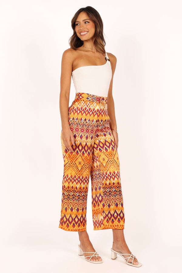 Petal and Pup USA BOTTOMS Marigold Wide Leg Pants - Tan