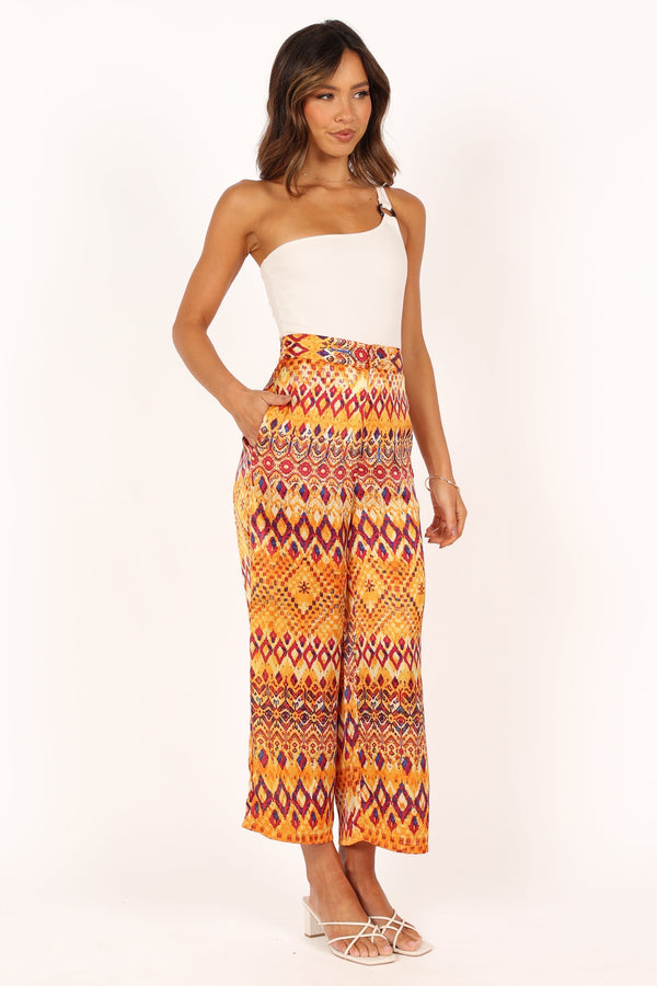 Petal and Pup USA BOTTOMS Marigold Wide Leg Pants - Tan