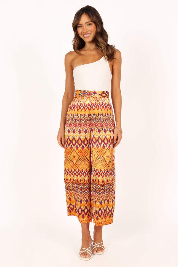 Petal and Pup USA BOTTOMS Marigold Wide Leg Pants - Tan