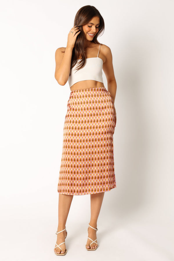 Petal and Pup USA BOTTOMS Marley Midi Skirt - Mocha