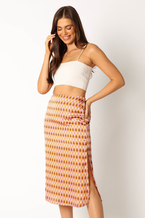 Petal and Pup USA BOTTOMS Marley Midi Skirt - Mocha