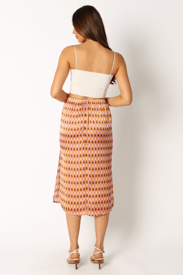 Petal and Pup USA BOTTOMS Marley Midi Skirt - Mocha