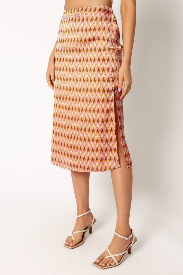 Petal and Pup USA BOTTOMS Marley Midi Skirt - Mocha