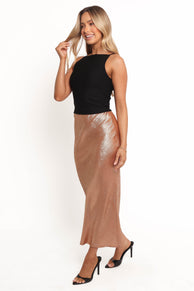 Petal and Pup USA BOTTOMS Mata Midi Skirt - Golden Sand