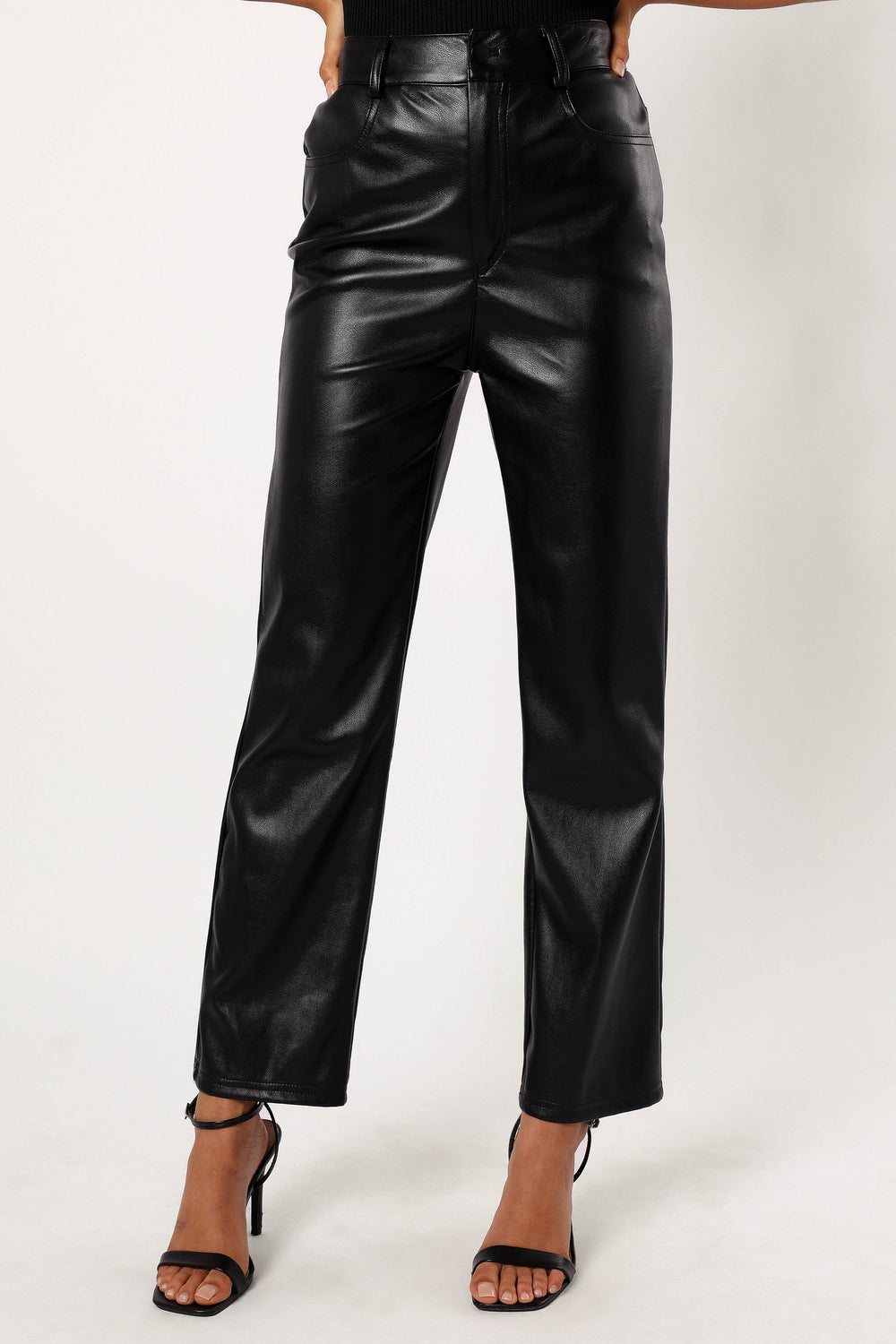 Maverick Vegan Leather Pants - Black - Petal & Pup USA