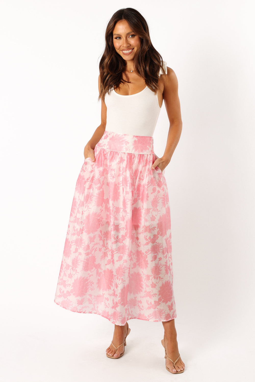 Petal and Pup USA BOTTOMS Miami Maxi Skirt - Pink Floral