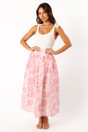 Petal and Pup USA BOTTOMS Miami Maxi Skirt - Pink Floral