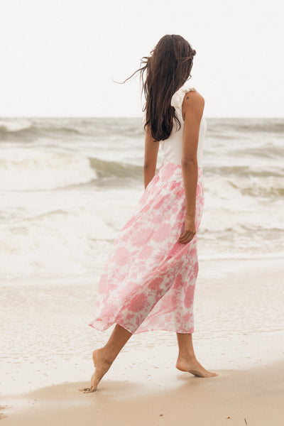 Beach skirt pink best sale