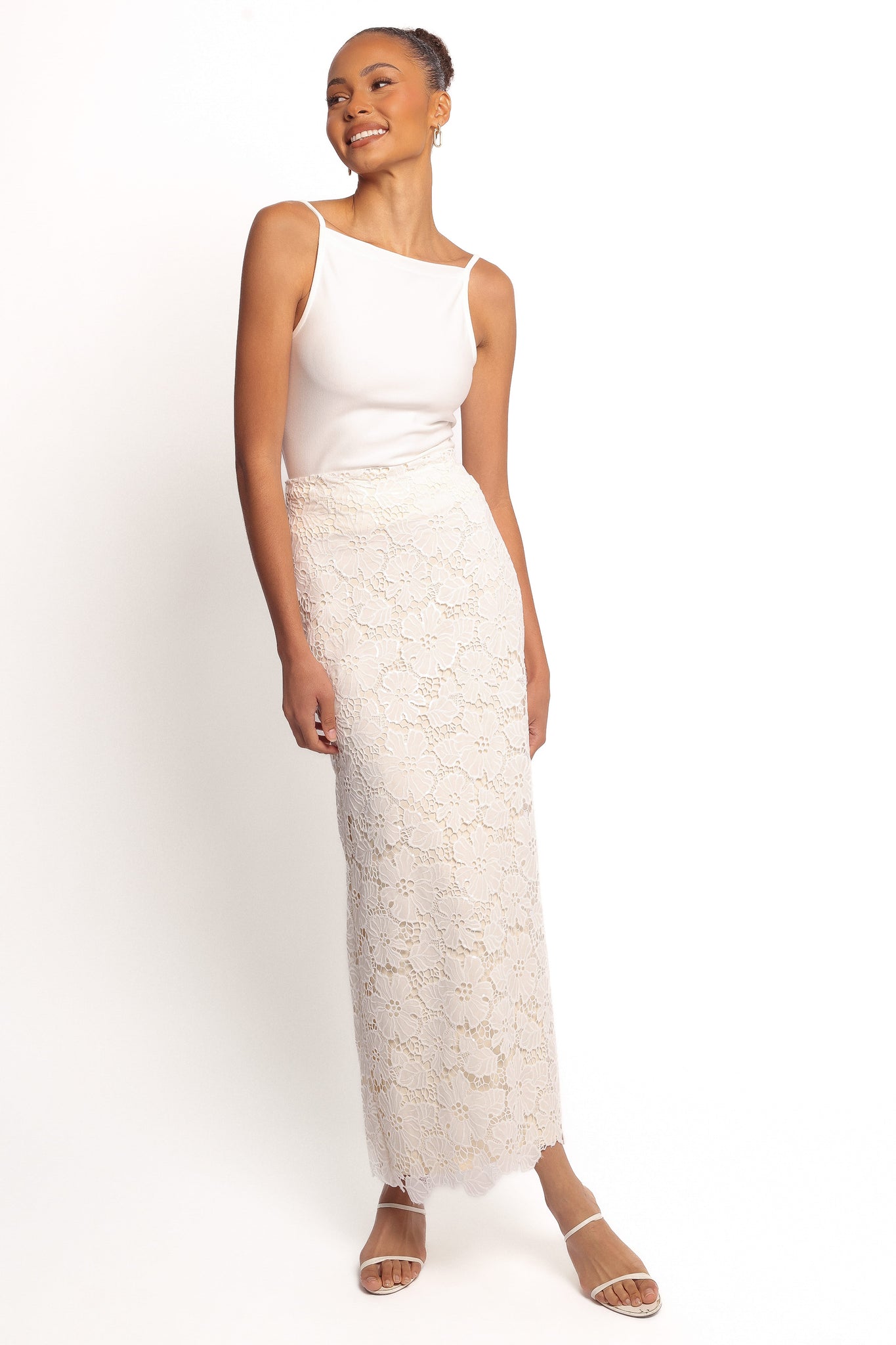 Mika Floral Lace Maxi Skirt