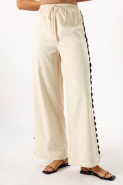 Petal and Pup USA BOTTOMS Mollymook Pants - Cream Black