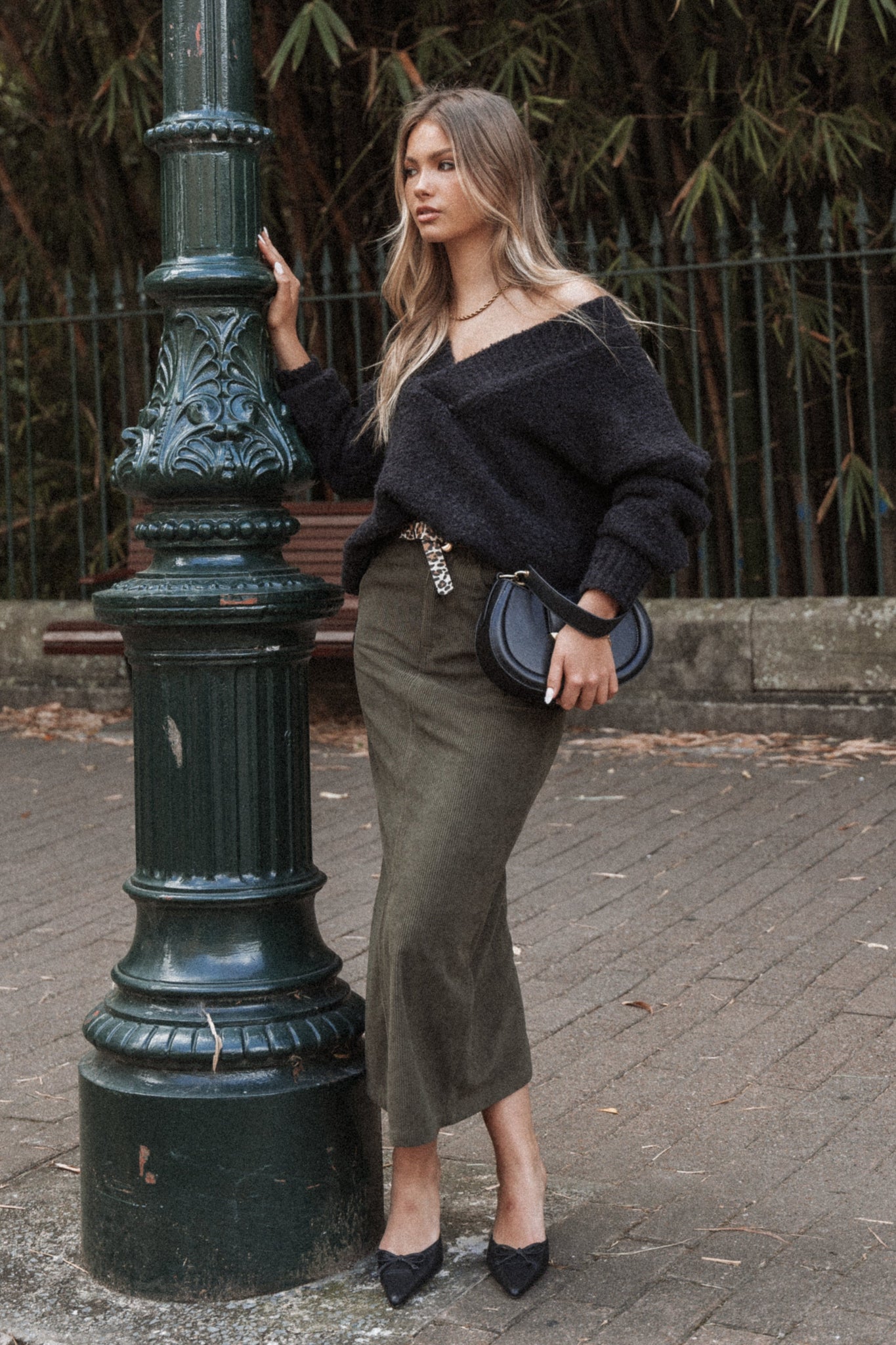 Myra Corduroy Midi Skirt