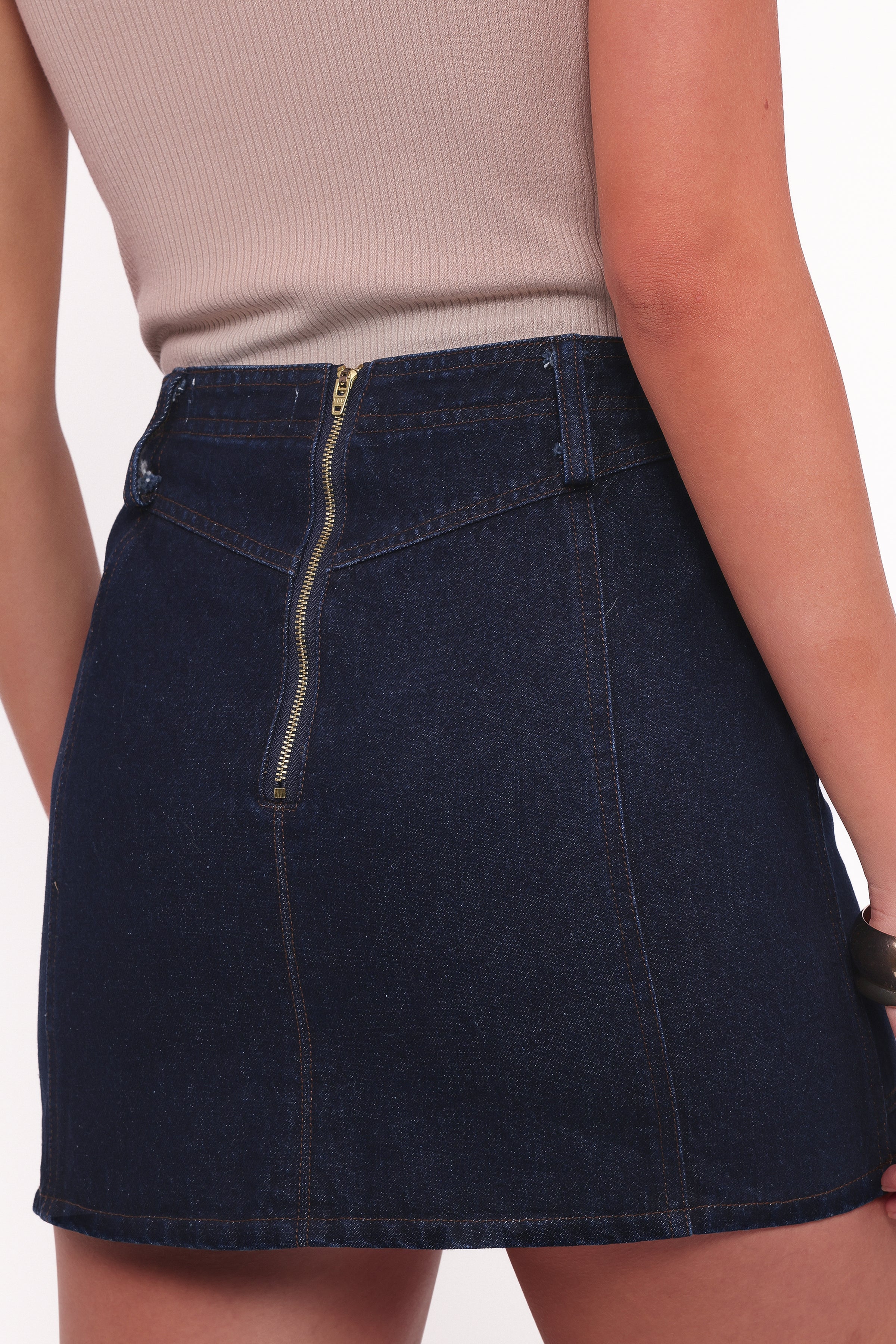 Petal and Pup USA BOTTOMS Narla Mini Skirt - Dark Denim