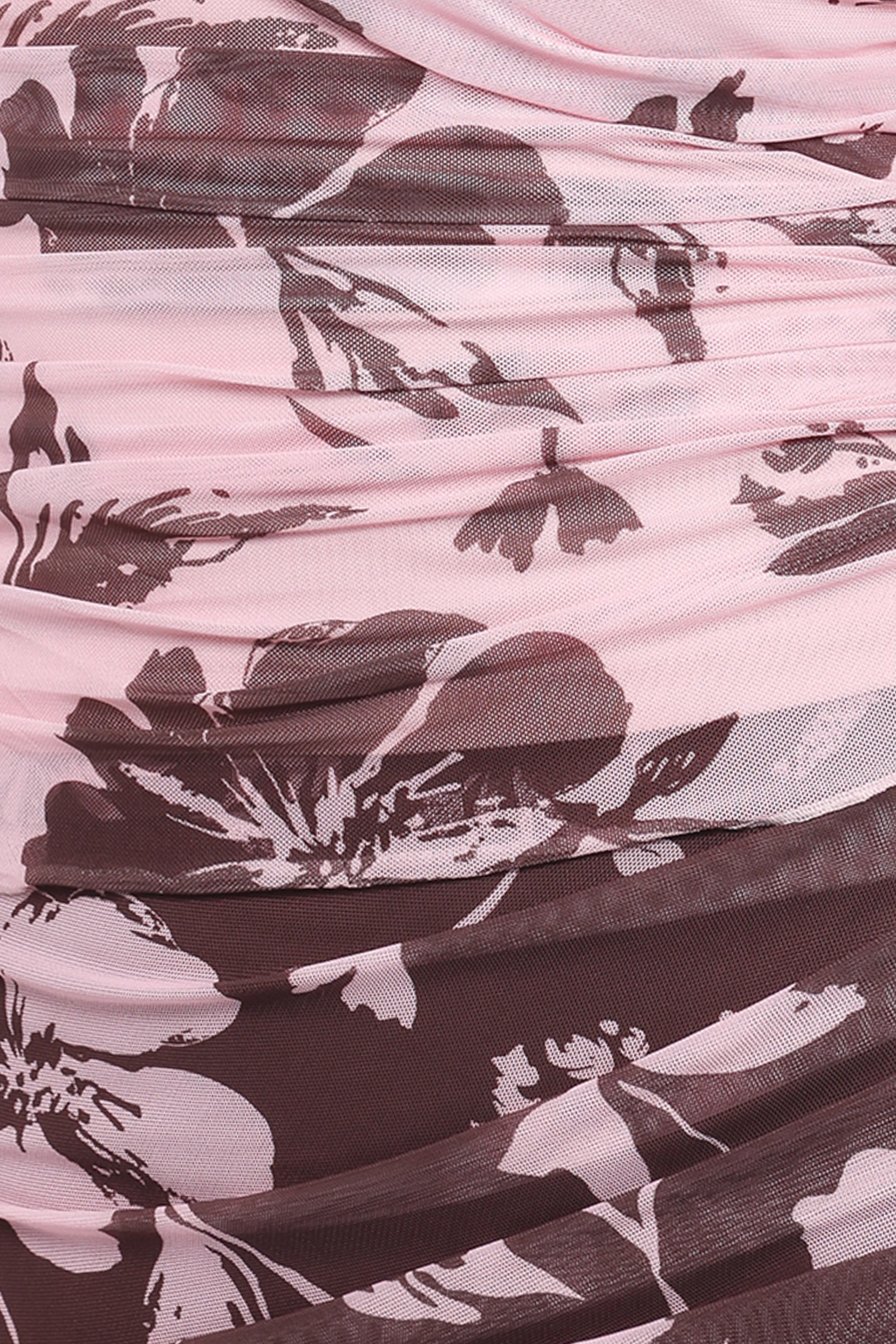 Petal and Pup USA BOTTOMS Navida Mesh Midi Skirt - Pink Brown Floral